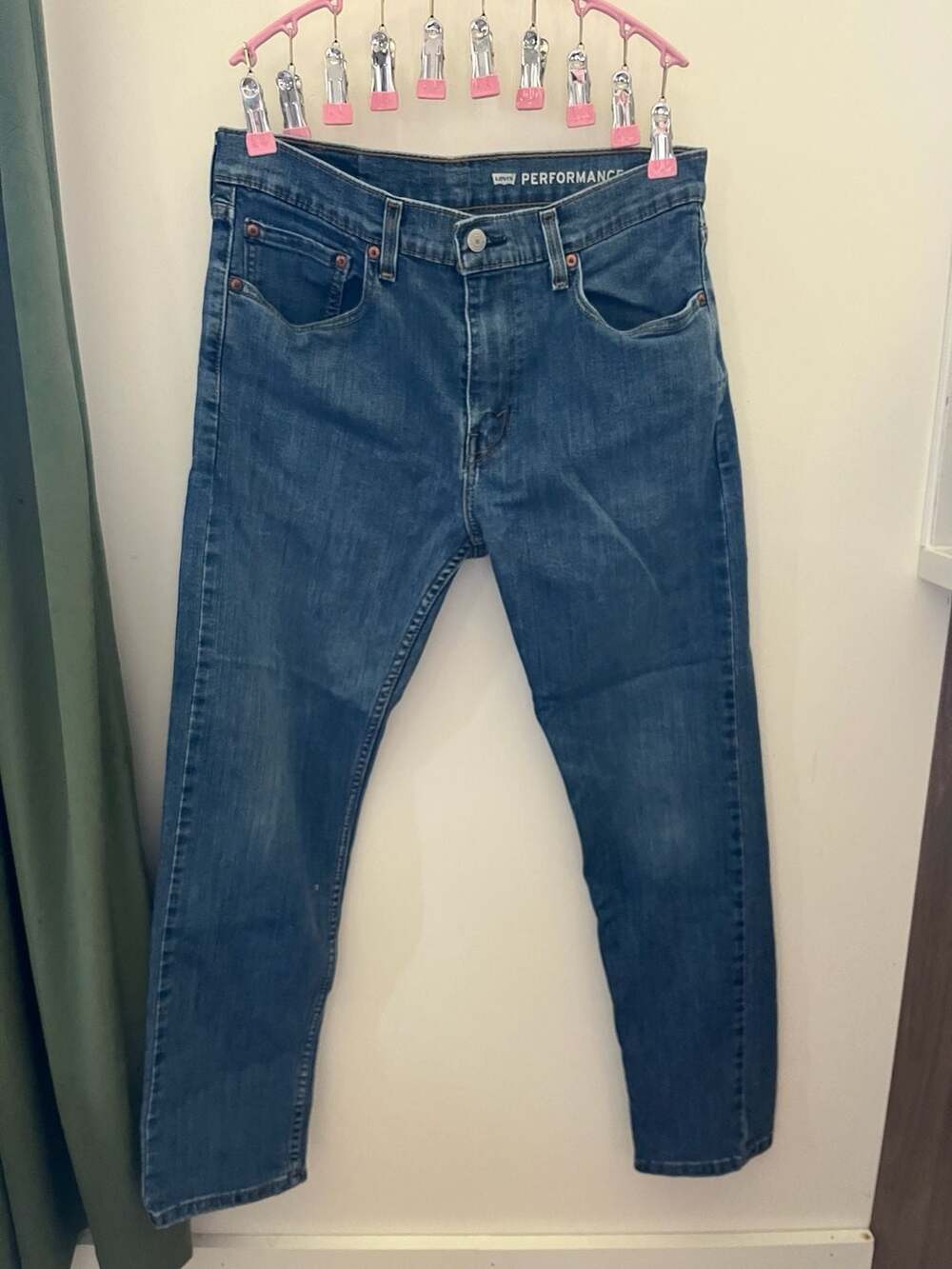 Men's Levi's 502 Performance Jeans W32 L30 Blue Denim Tapered Fit